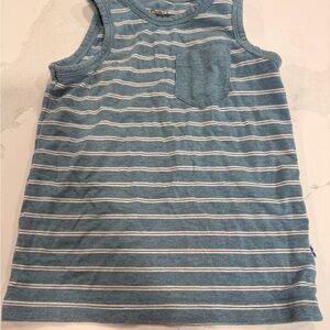 Little Sleepies Blue and White Striped Tank Top